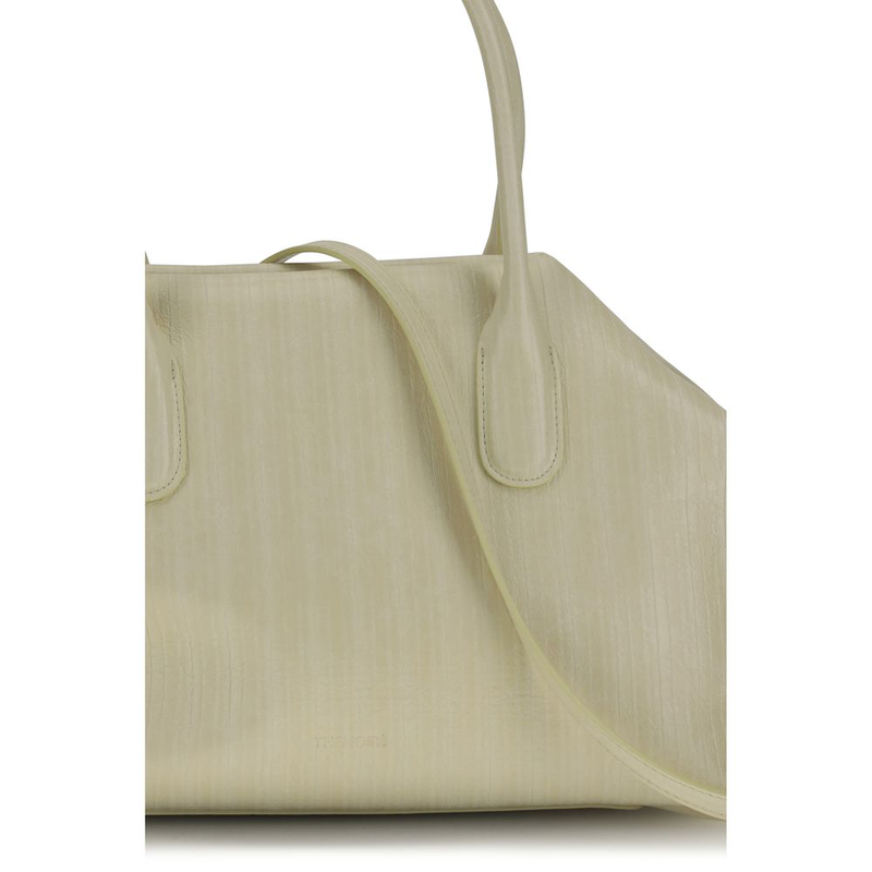 Beige polyethylene shoulder bag-null