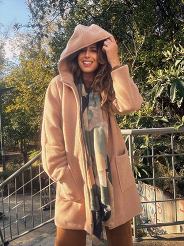 Hoodie coat with zip image number null