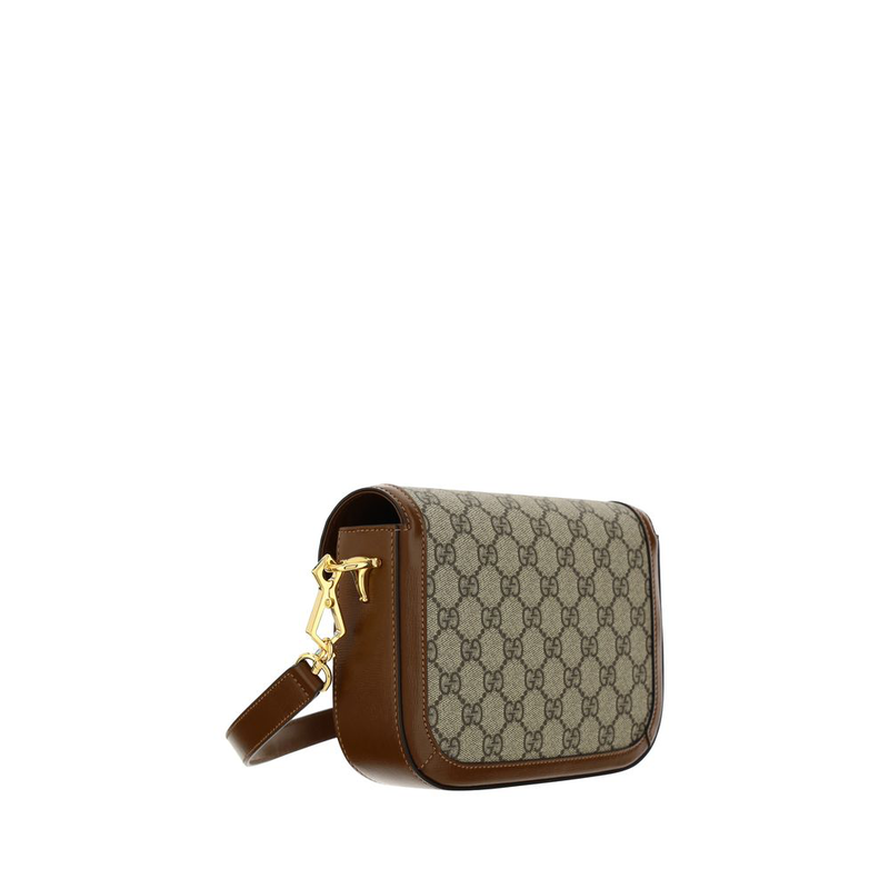 Brown polyethylene shoulder bag-null