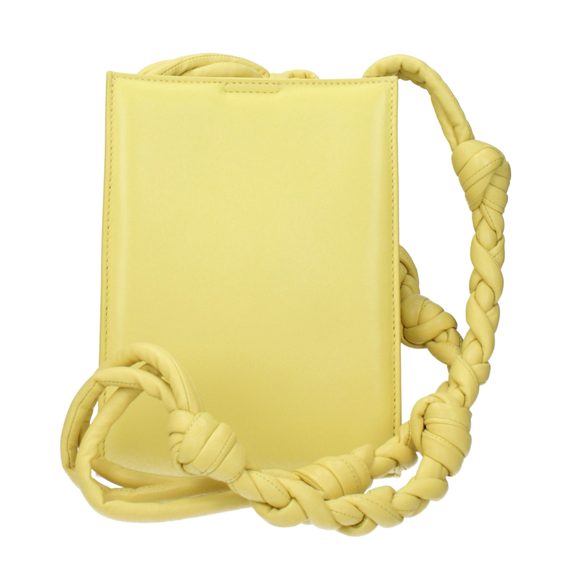 Yellow leather crossbody bag-null