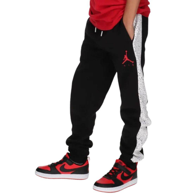 Boys jumpman Air speckle fleece pant, Black / White, medium