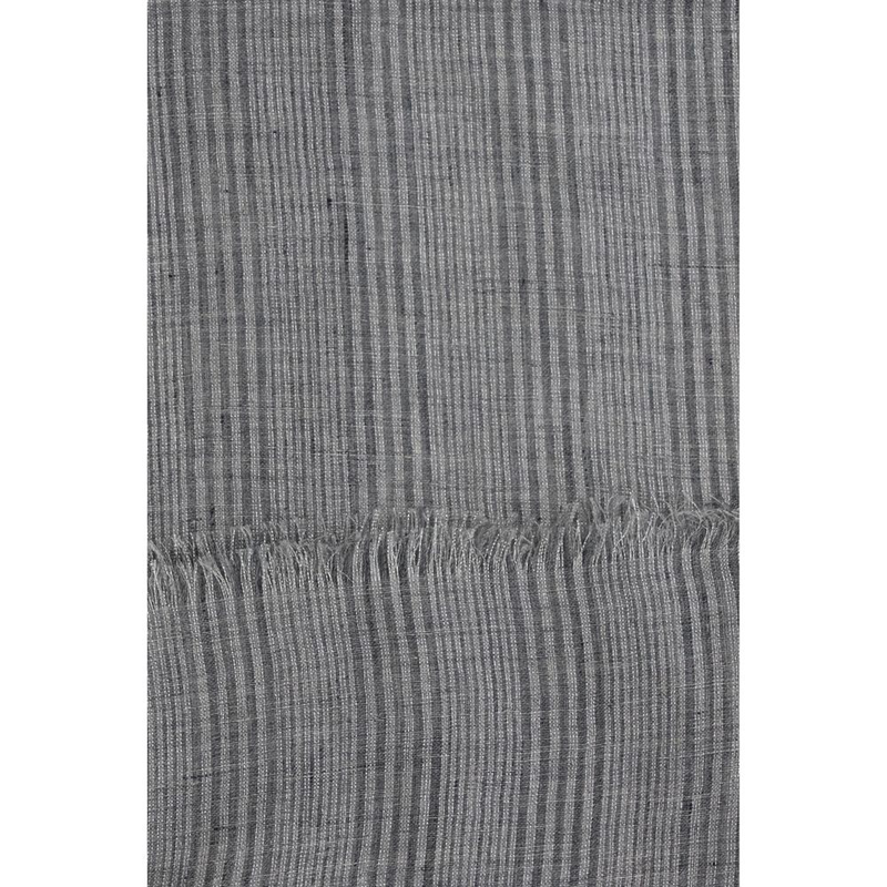 Gray linen scarf-null