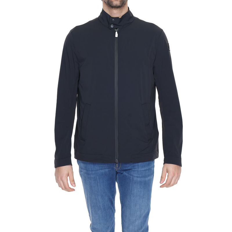 Black nylon shell jacket-null