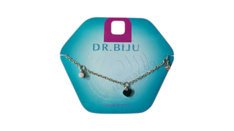 Dr. Biju bracelet heart 6mm white bronze-null