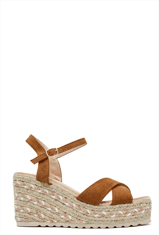 Platform sandal with strap-null