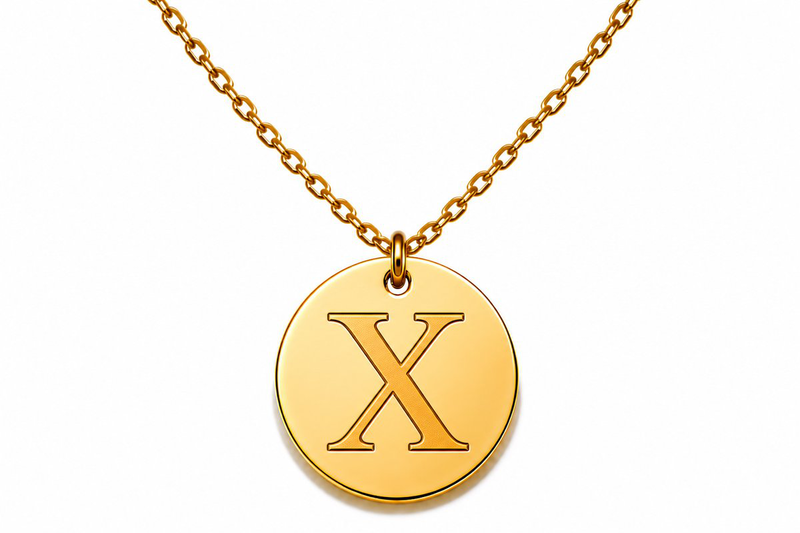 Initial &chi; gold stainless steel initial necklace &ndash; letter a | personalized jewelry-null