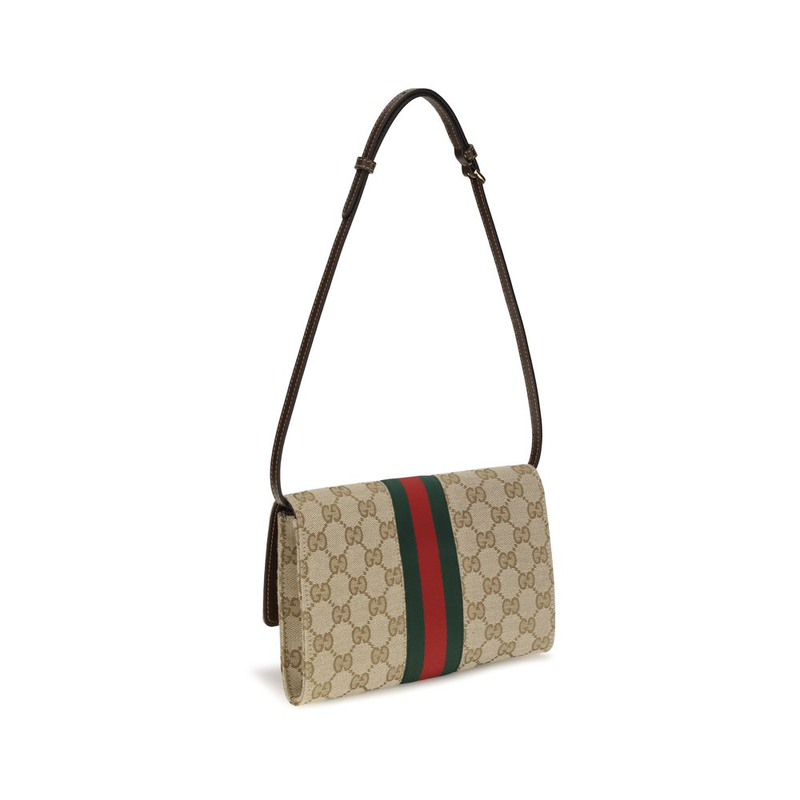 Brown polyester wallet-null