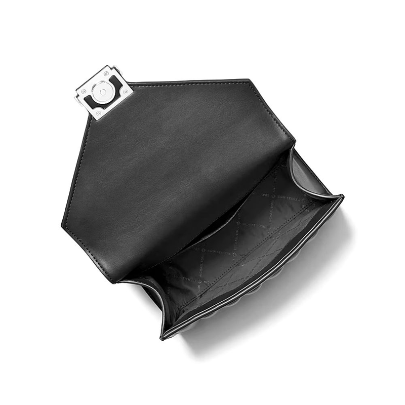 Black fur shoulder bag-null