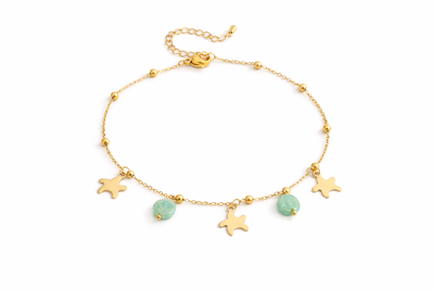 Starfish charm anklet, , medium