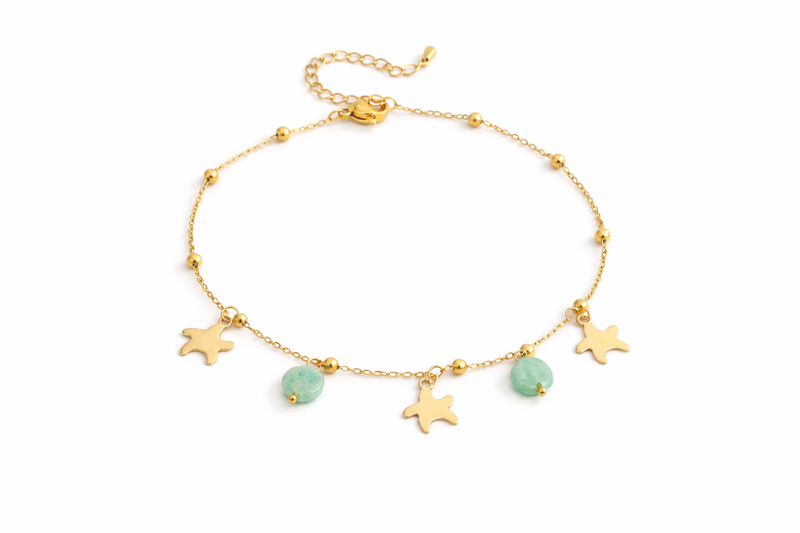 Starfish charm anklet-null