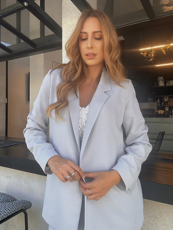 Blazer jacket crepe-null
