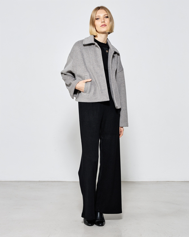 Coat cropped oversize-null