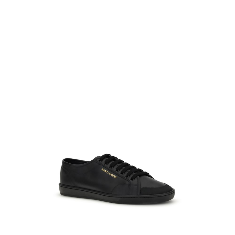 Black calf leather bos taurus sneakers-null