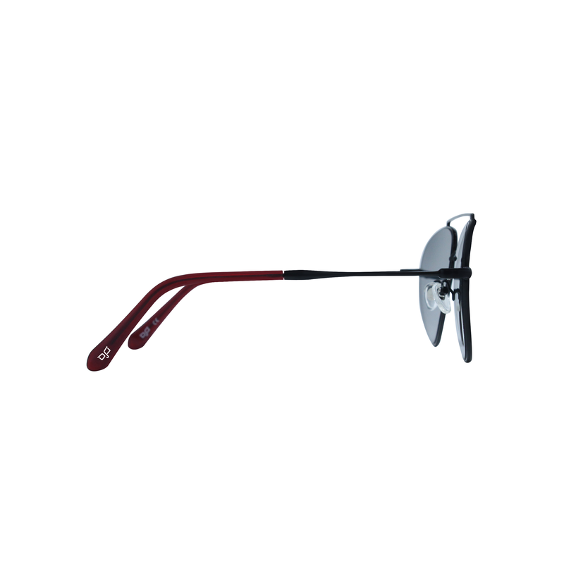 OJO sunglasses e. Black 60-12 frame and temples with handmade tips and nylon black reverse l. Rx image number null
