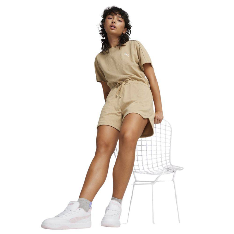 Her short jumpsuit-null