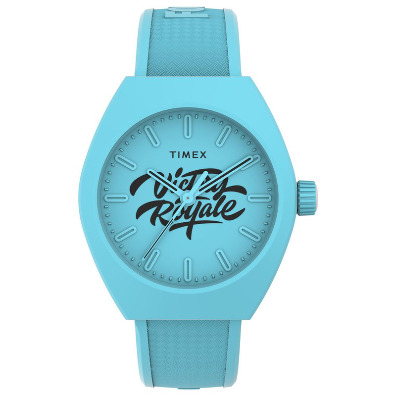 Blue rubber sport watch-null
