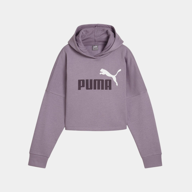 Essentials logo cropped hoodie image number null