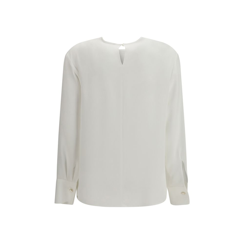 White triacetate blouse-null