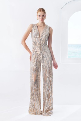 Mya lilu jumpsuit, Nude, medium