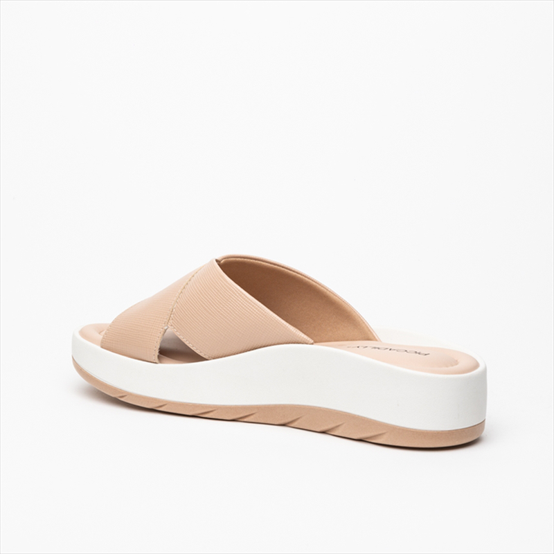 Product image: Piccadilly comfort cross strap wedge medium sandals with contrast sole in rose-null