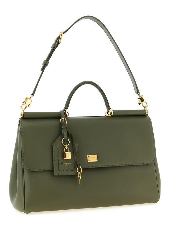Bicolor calfskin handbag-null