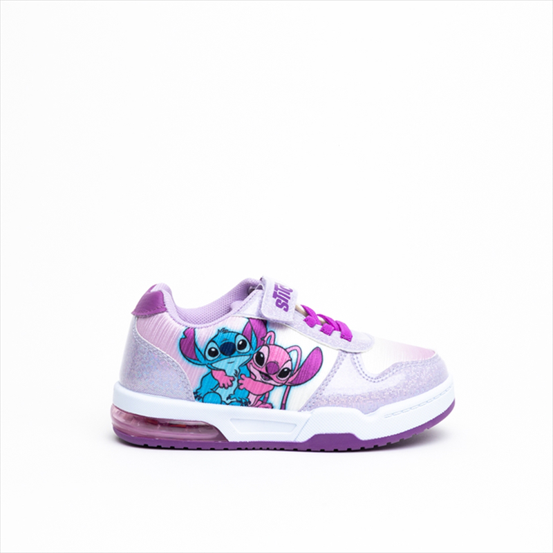 Stitch girls sneakers with velcro strap and laces-null