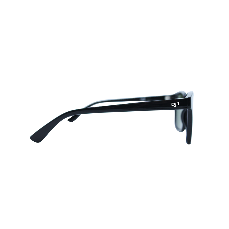 OJO junior sunglasses black frame and temples with green lenses rx image number null