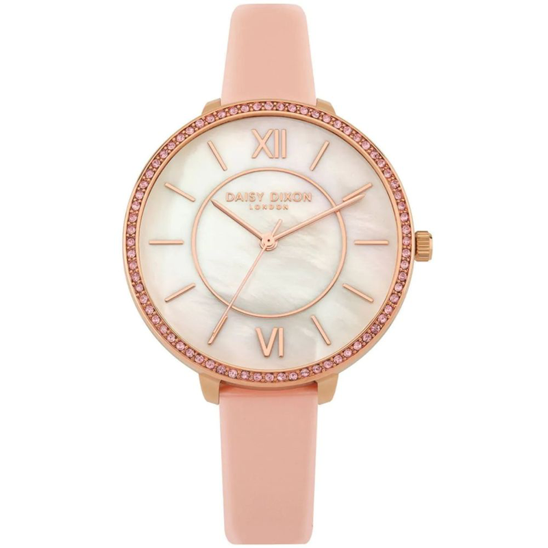 Multicolor leather dress watch-null