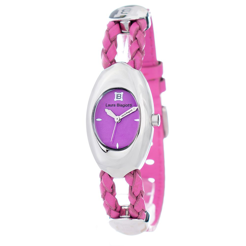 Multicolor leather dress watch-null