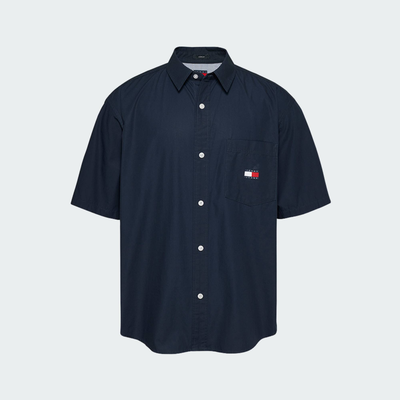 Mens easy poplin overshirt