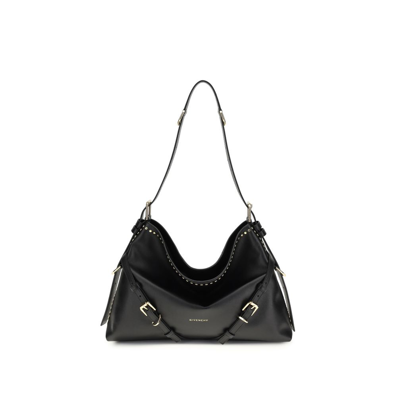 Black calf leather bos taurus shoulder bag-null