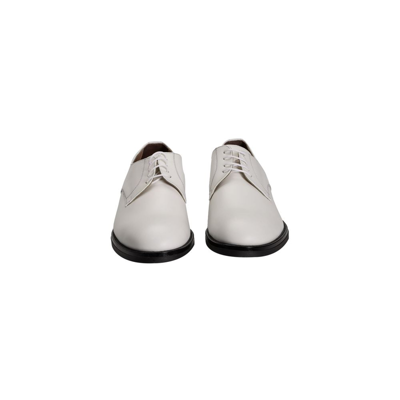 White leather men shoe-null