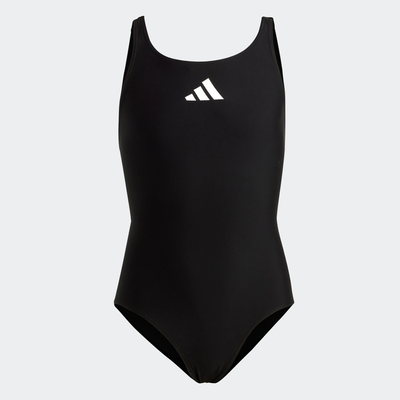 Adidas 3bars youth girl swimsuit, Black, medium