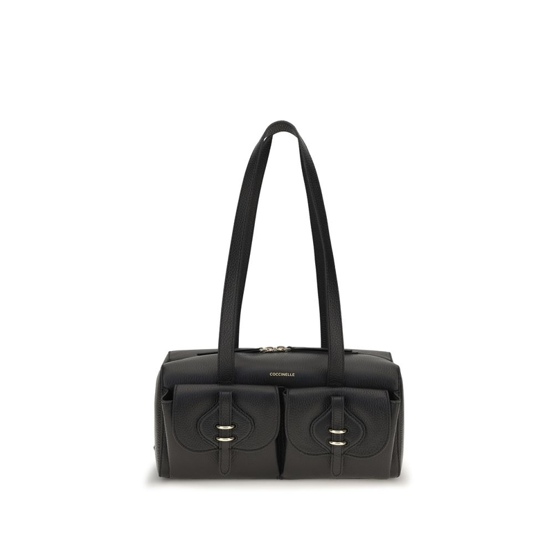 Black calf leather bos taurus shoulder bag-null