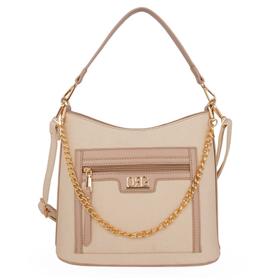 Women's nude shoulder bag 25119-1201-nu, Nude, medium