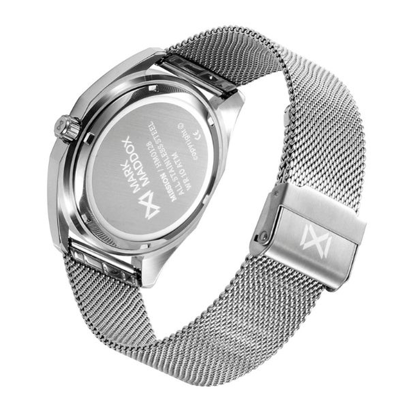 Mark maddox mission stainless steel watch ip black bracelet man mm image number null