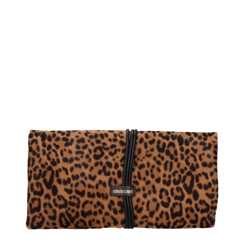 Brown horsehair clutch bag-null