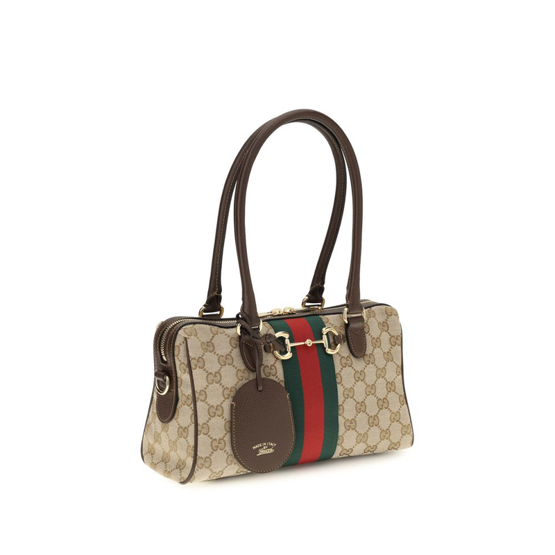 Beige fabric handbag-null