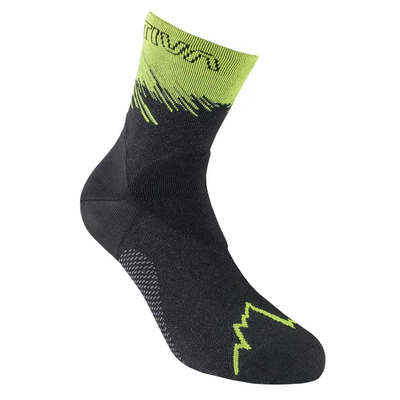 Ultra running socks, Black/lime Punch, medium