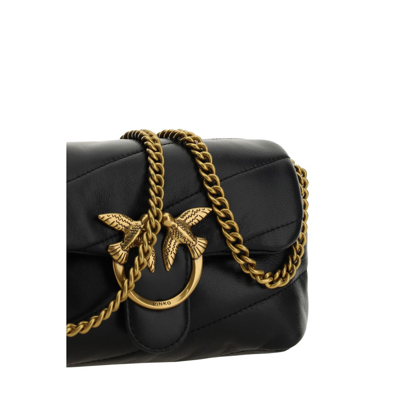 Black calf leather bos taurus shoulder bag-null