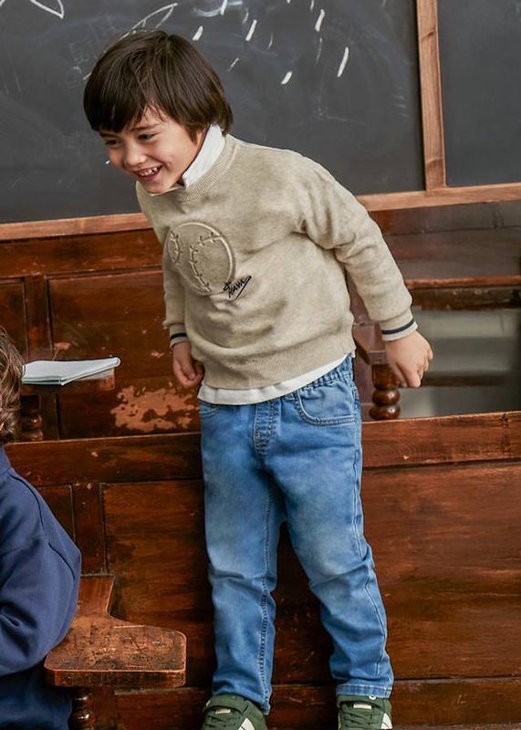 &Pi;&alpha;&nu;&tau;&epsilon;&lambda;&omicron;&nu;&iota; soft denim jogger-null