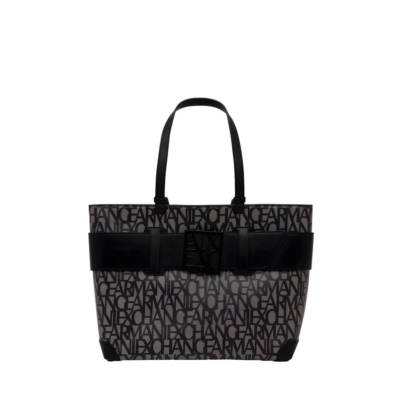 Black polyethylene handbag-null