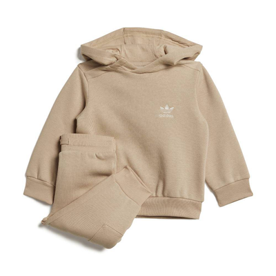 Adidas infant hoodie set, Beige, medium