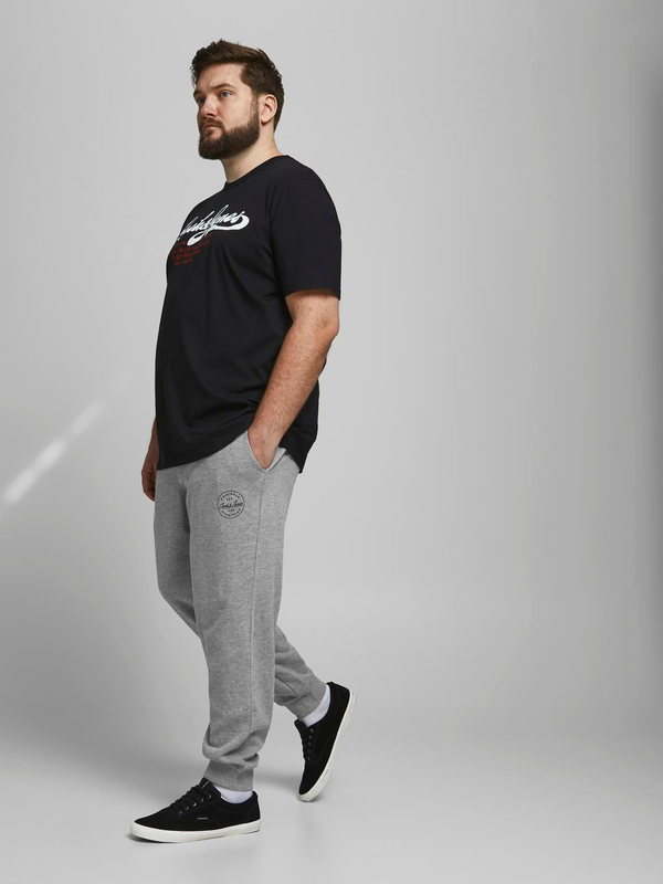 Plussize jpstgordon track pants - light grey melange-null