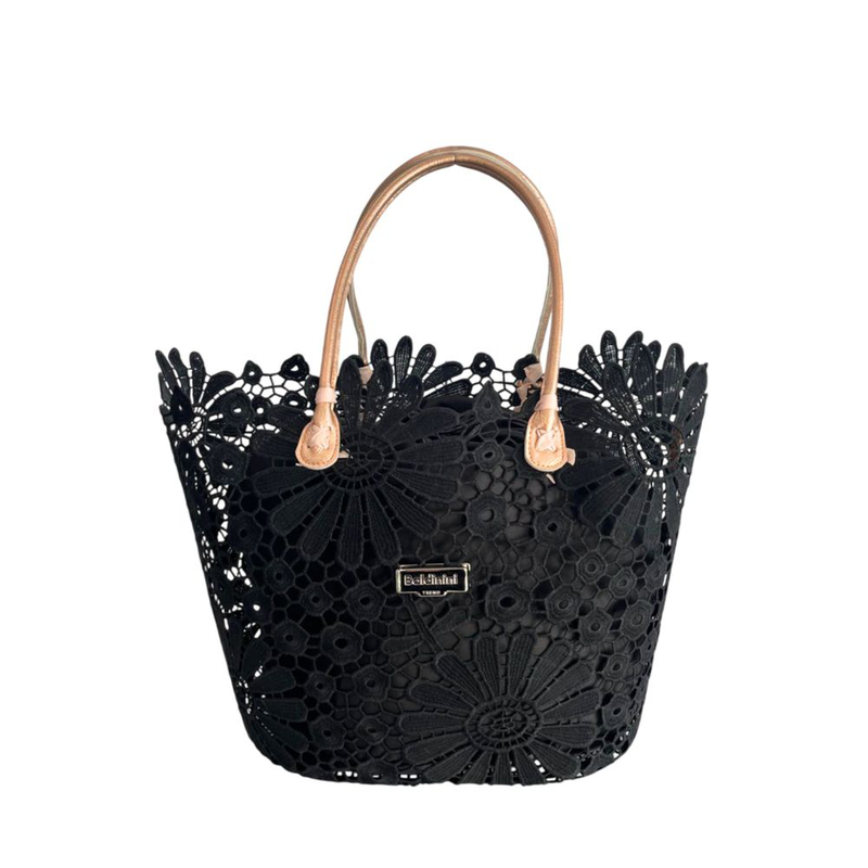 Black pu women handbag-null