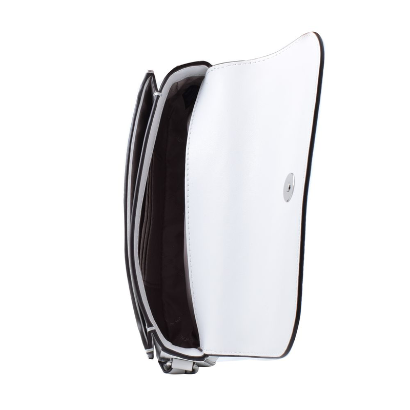 White leather crossbody bag-null
