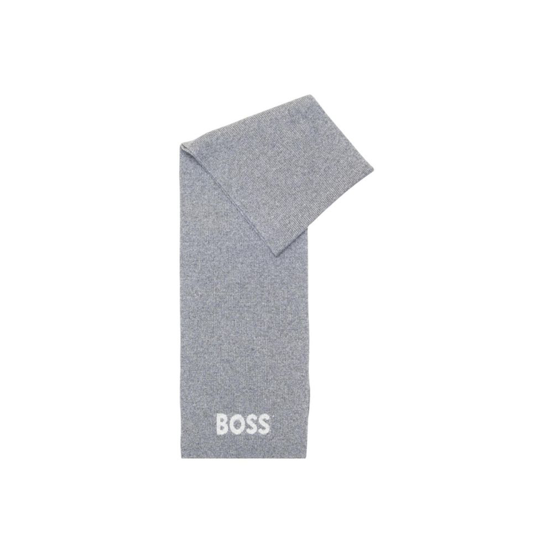 Gray polyacrylic scarf-null