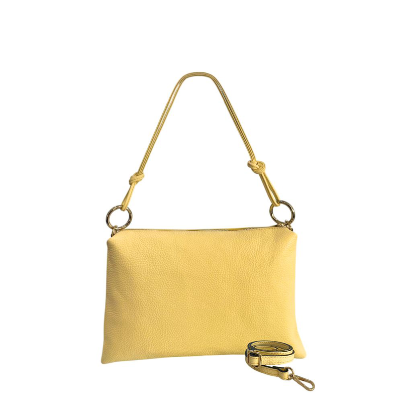 Yellow leather women bag-null