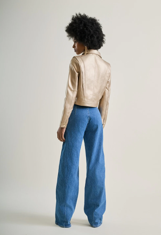 High-waisted wide leg jeans-null