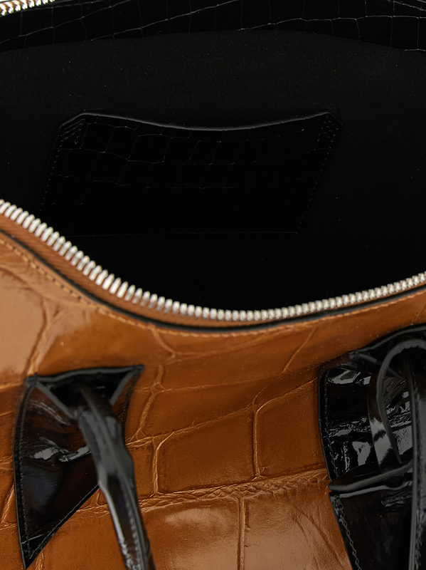 Brown calf leather bos taurus handbag-null